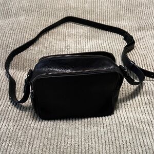 LUCKY BRAND Black Leather Crossbody Bag